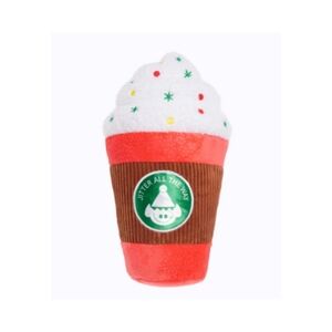 Bark Santa's Workchop Jumbo Jingle Latte Festive Coffee Cup Dog Puppy Toy